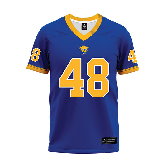 Pittsburgh - NCAA Football : Desmond Johnson - Blue Premium Football Jersey-0