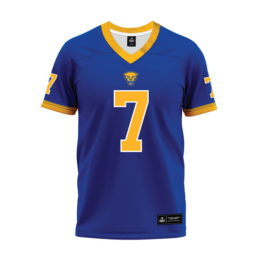 Pittsburgh - NCAA Football : SirVocea Dennis - Blue Premium Football Jersey-0