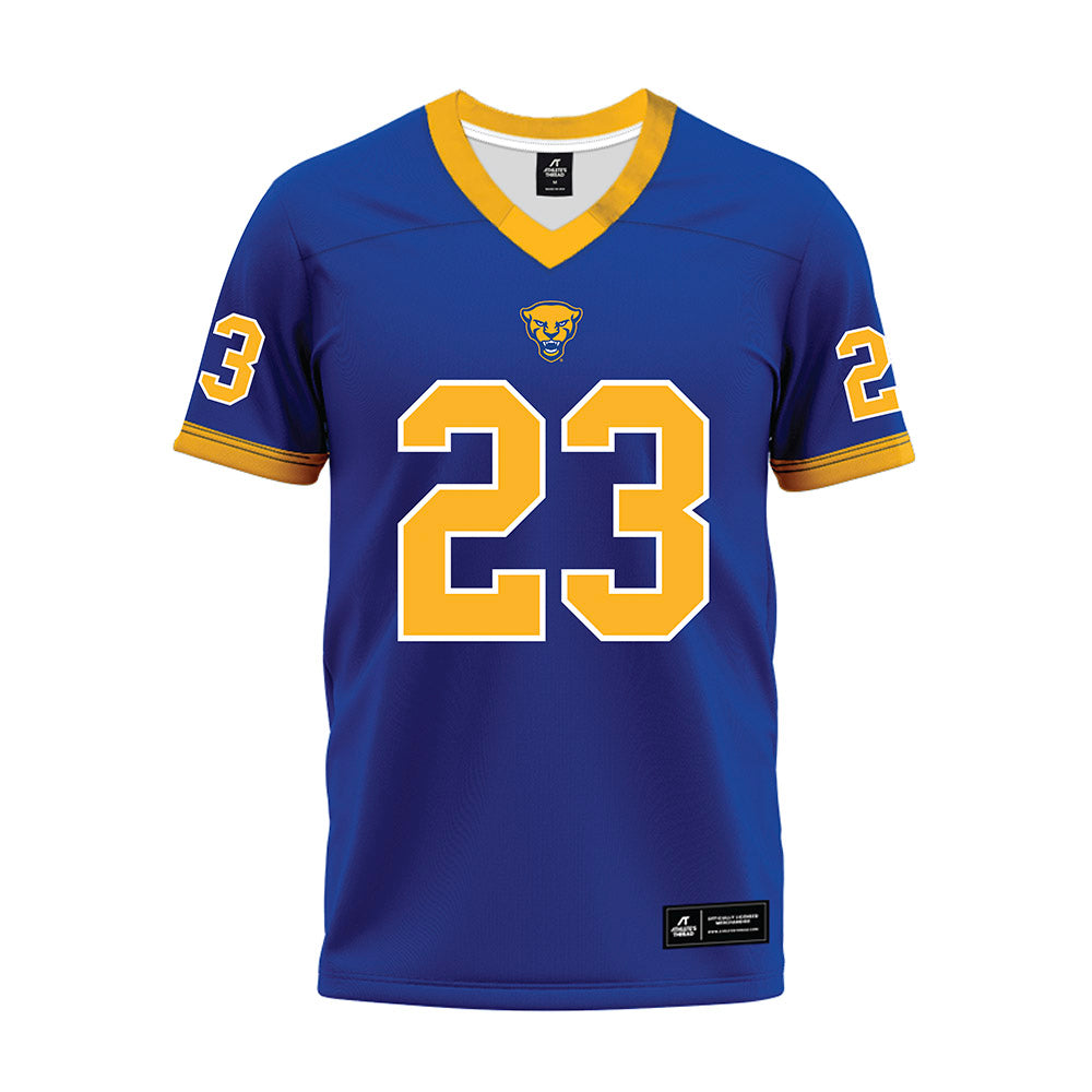 Pittsburgh - NCAA Football : Kanye Thompson - Blue Premium Football Jersey-0