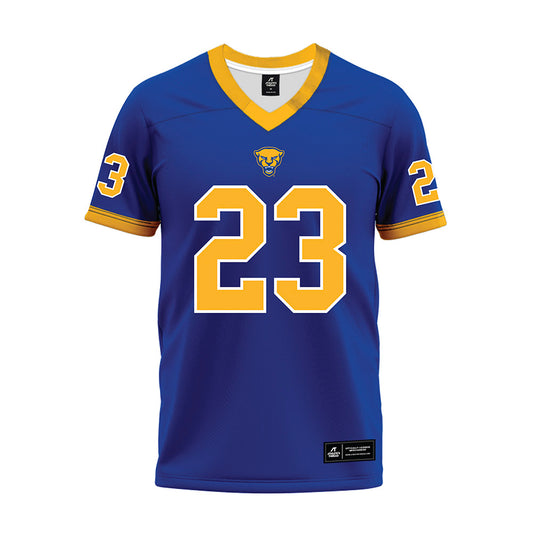 Pittsburgh - NCAA Football : Kanye Thompson - Blue Premium Football Jersey-0