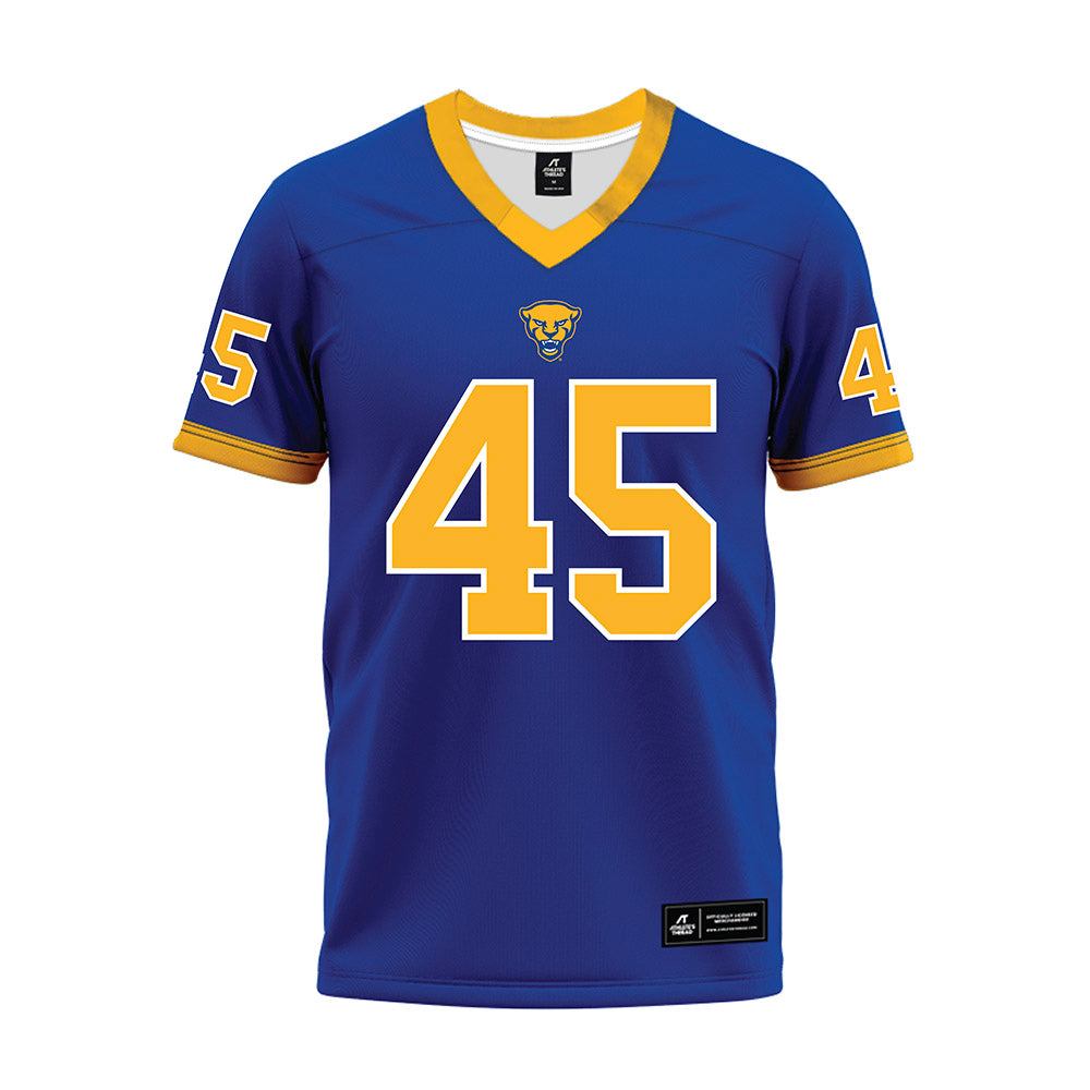 Pittsburgh - NCAA Football : Jeremiah Warren - Blue Premium Football Jersey-0