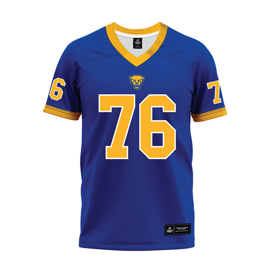 Pittsburgh - NCAA Football : Michael Van der Oord - Blue Premium Football Jersey-0