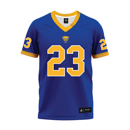 Pittsburgh - NCAA Football : Kanye Thompson - Blue Premium Football Jersey-0
