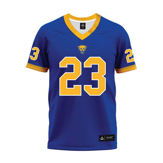 Pittsburgh - NCAA Football : Kanye Thompson - Blue Premium Football Jersey-0