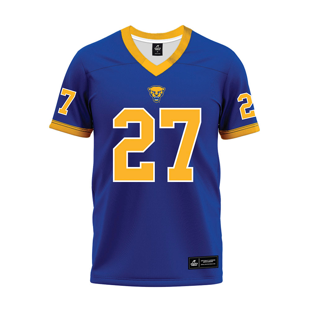 Pittsburgh - NCAA Football : Jaylin Brown - Blue Premium Football Jersey-0