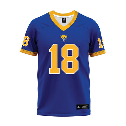 Pittsburgh - NCAA Football : Malik Knight - Blue Premium Football Jersey-0