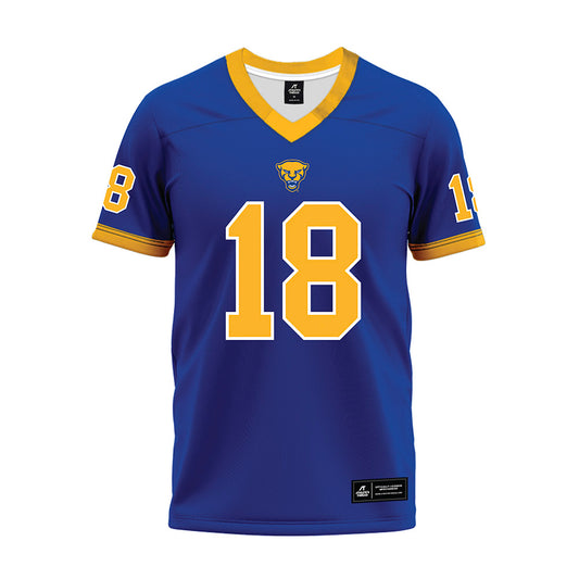 Pittsburgh - NCAA Football : Malik Knight - Blue Premium Football Jersey-0