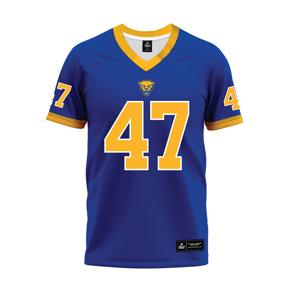 Pittsburgh - NCAA Football : Nilay Upadhyayula - Blue Premium Football Jersey-0