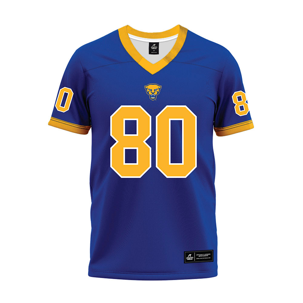 Pittsburgh - NCAA Football : Bryce Yates - Blue Premium Football Jersey-0