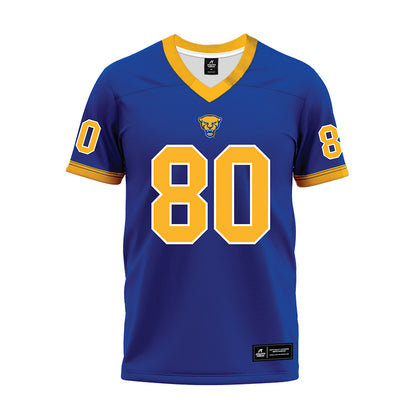 Pittsburgh - NCAA Football : Bryce Yates - Blue Premium Football Jersey-0