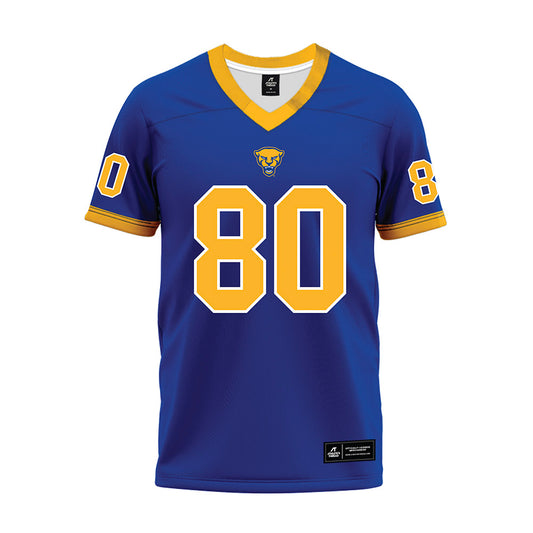 Pittsburgh - NCAA Football : Bryce Yates - Blue Premium Football Jersey-0