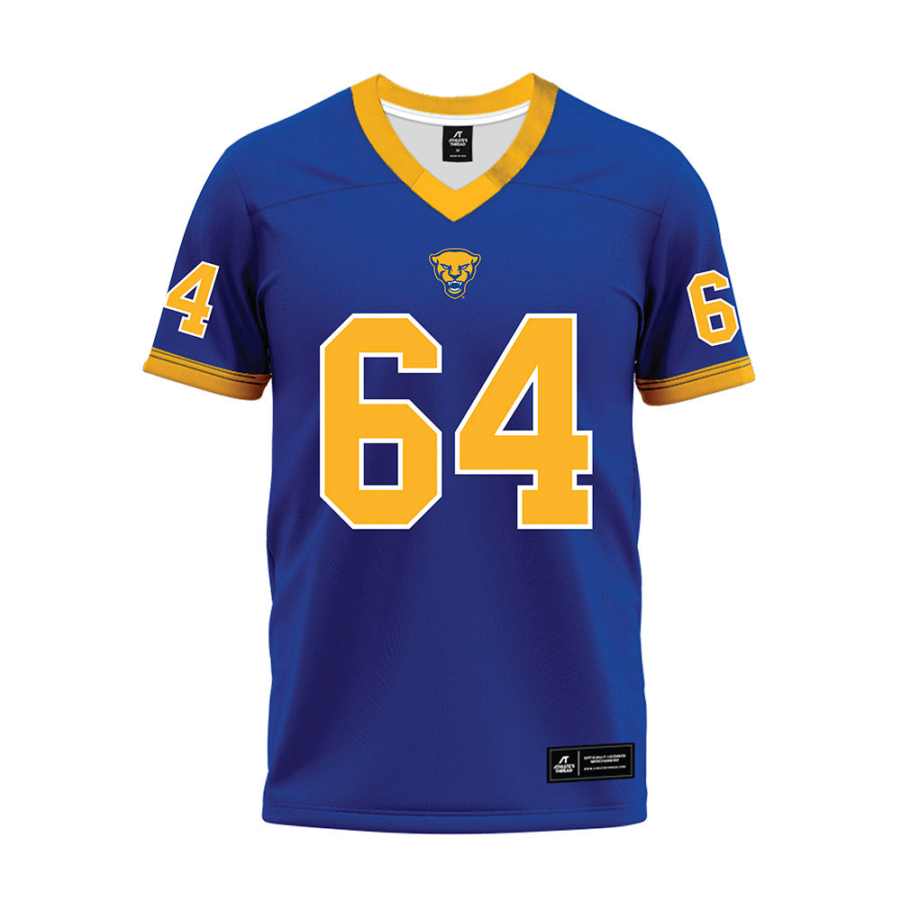 Pittsburgh - NCAA Football : Joshua Nindl - Blue Premium Football Jersey-0