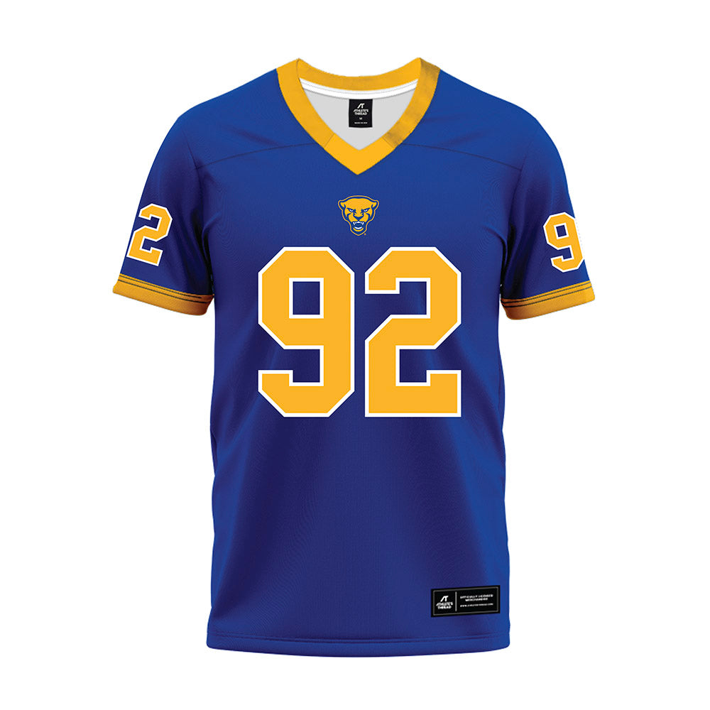 Pittsburgh - NCAA Football : Kaemon Tijerina - Blue Premium Football Jersey-0