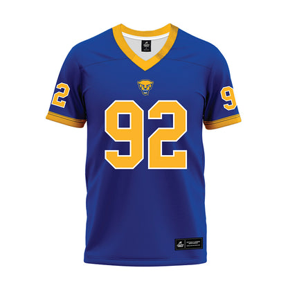 Pittsburgh - NCAA Football : Kaemon Tijerina - Blue Premium Football Jersey-0