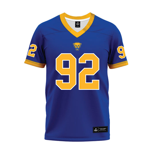 Pittsburgh - NCAA Football : Kaemon Tijerina - Blue Premium Football Jersey-0