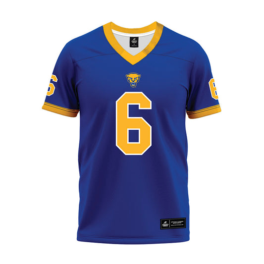 Pittsburgh - NCAA Football : Mason Heintschel - Blue Premium Football Jersey-0