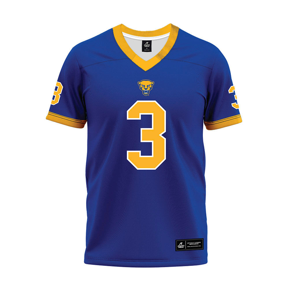 Pittsburgh - NCAA Football : Blue Hicks - Blue Premium Football Jersey-0