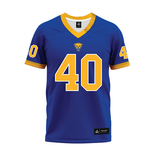Pittsburgh - NCAA Football : Ty Millhimes - Blue Premium Football Jersey-0