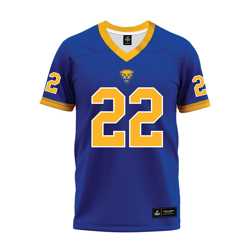 Pittsburgh - NCAA Football : Zion Ferguson - Blue Premium Football Jersey-0