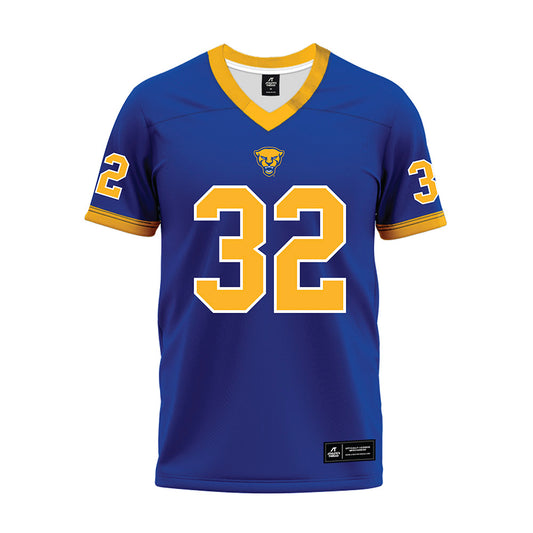 Pittsburgh - NCAA Football : Jeremiah Marcelin - Blue Premium Football Jersey-0