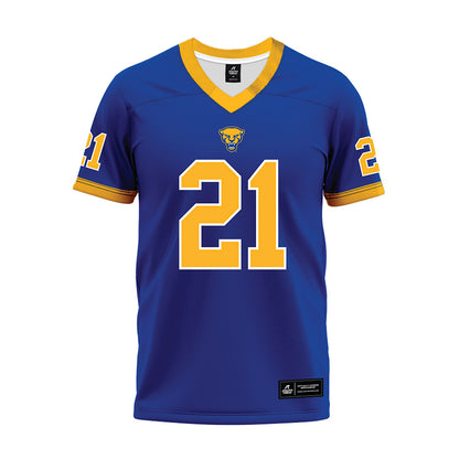 Pittsburgh - NCAA Football : Shadarian Harrison - Blue Premium Football Jersey-0
