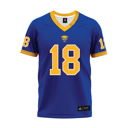 Pittsburgh - NCAA Football : Rashan Murray - Blue Premium Football Jersey-0