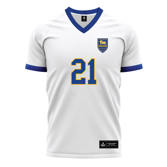 Pittsburgh - NCAA Men's Soccer : Casper Svendby - White Soccer Jersey-0