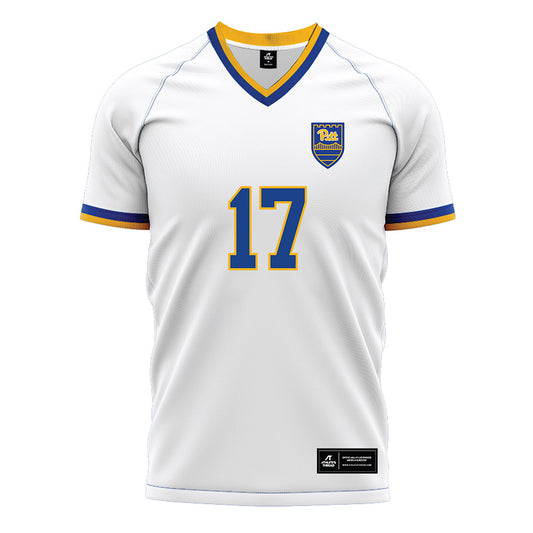Pittsburgh - NCAA Women's Soccer : Hannah Minogue - White Soccer Jersey-0