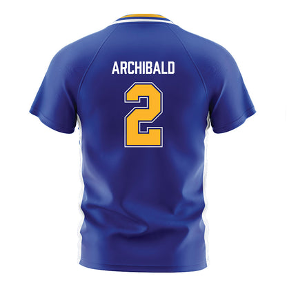 Pittsburgh - NCAA Women's Soccer : Mya Archibald - Blue Soccer Jersey-1
