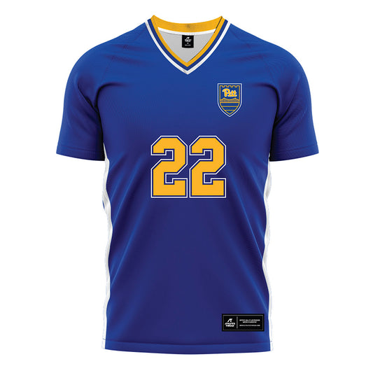 Pittsburgh - NCAA Women's Soccer : Savannah Johnson - Blue Soccer Jersey-0