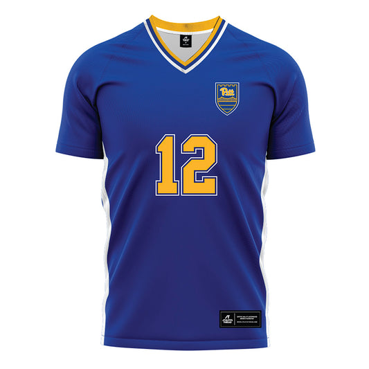 Pittsburgh - NCAA Women's Soccer : Sage Stelzer - Blue Soccer Jersey-0