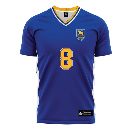 Pittsburgh - NCAA Women's Soccer : Lola Abraham - Blue Soccer Jersey-0