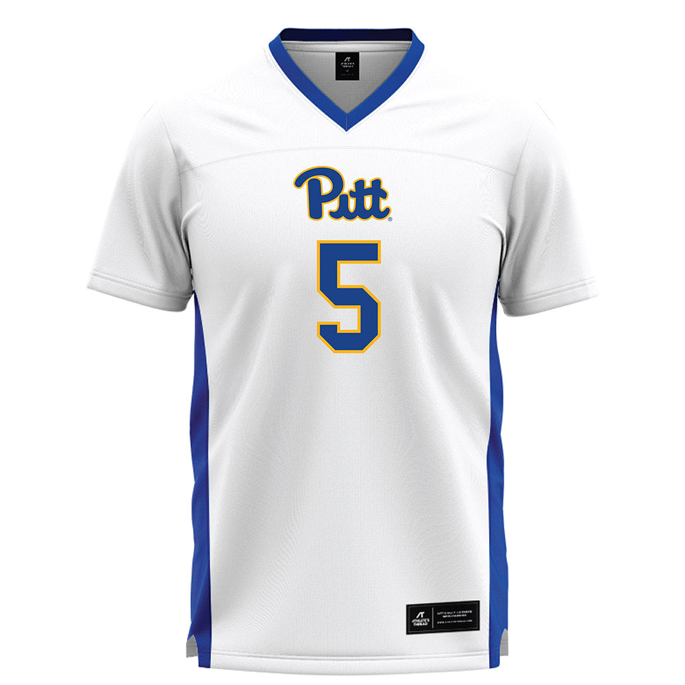 Pittsburgh - NCAA Women's Lacrosse : Madeline Mill - White Lacrosse Jersey -0