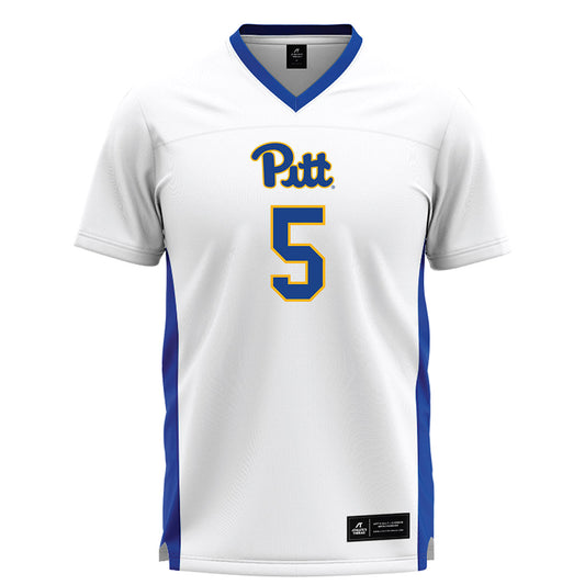 Pittsburgh - NCAA Women's Lacrosse : Madeline Mill - White Lacrosse Jersey -0