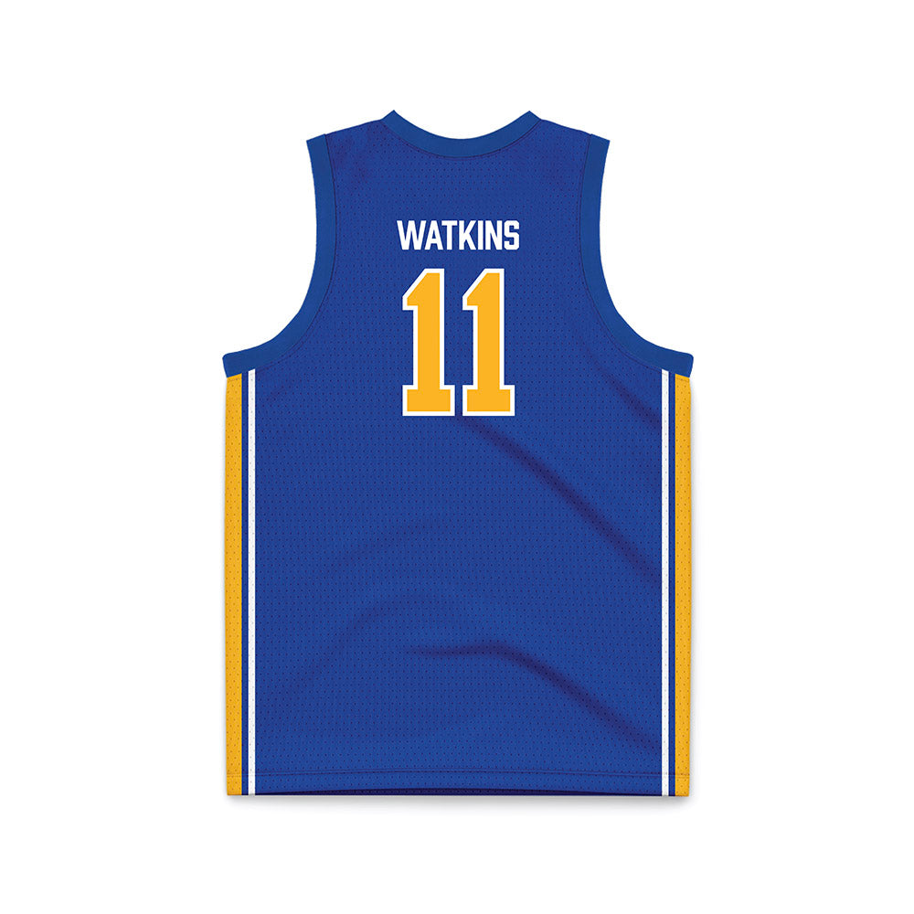 Pittsburgh - NCAA Women's Basketball : Avery Watkins - Blue Basketball Jersey-1
