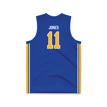 Pittsburgh - NCAA Women's Basketball : Angel Jones - Blue Basketball Jersey-1