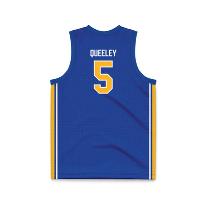 Pittsburgh - NCAA Women's Basketball : Jayda Queeley - Blue Basketball Jersey-1