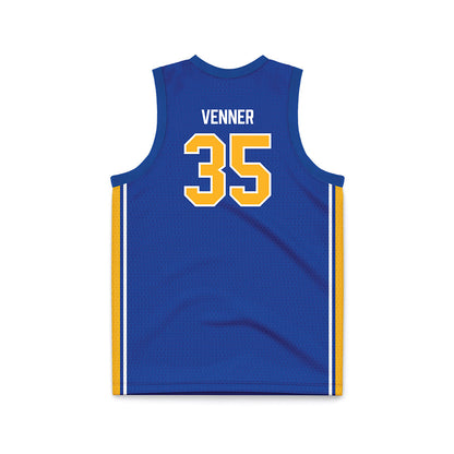 Pittsburgh - NCAA Women's Basketball : Meredith Venner - Blue Basketball Jersey-1