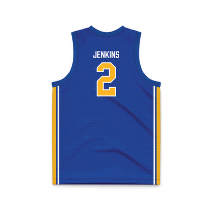 Pittsburgh - NCAA Women's Basketball : Amiya Jenkins - Blue Basketball Jersey-1