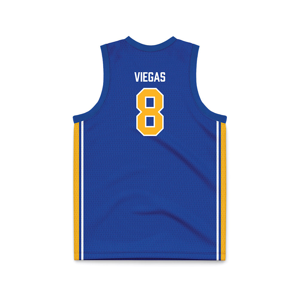 Pittsburgh - NCAA Women's Basketball : Carla Viegas - Blue Basketball Jersey-1