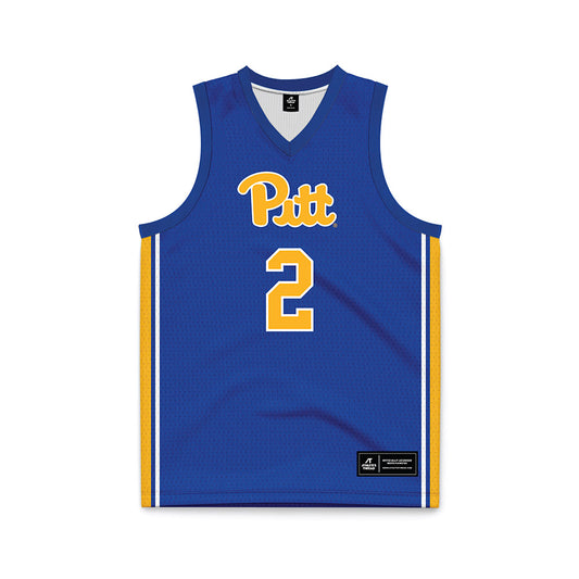 Pittsburgh - NCAA Women's Basketball : Amiya Jenkins - Blue Basketball Jersey-0
