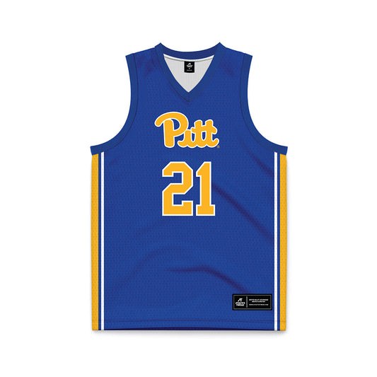 Pittsburgh - NCAA Women's Basketball : Fatima Diakhate - Blue Basketball Jersey-0