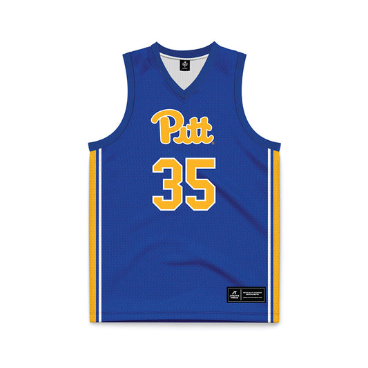 Pittsburgh - NCAA Women's Basketball : Meredith Venner - Blue Basketball Jersey-0