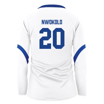 Pittsburgh - NCAA Women's Volleyball : Chiamaka Nwokolo - White Volleyball Jersey-1