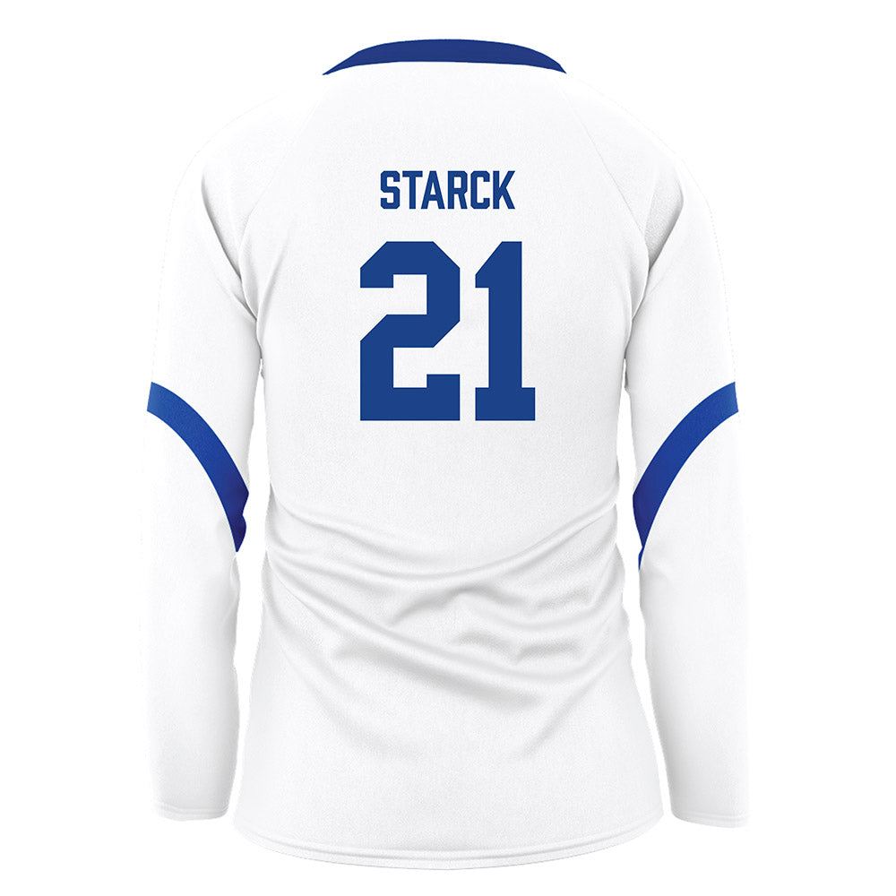 Pittsburgh - NCAA Women's Volleyball : Izzy Starck - White Volleyball Jersey-1