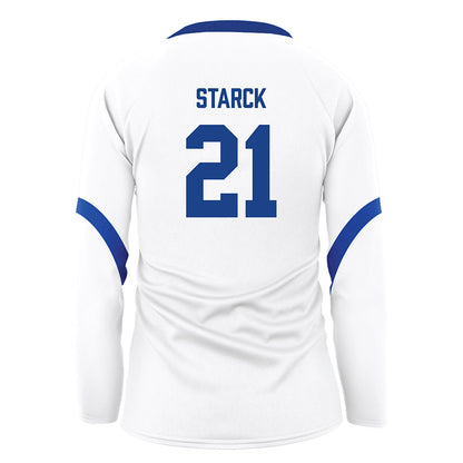 Pittsburgh - NCAA Women's Volleyball : Izzy Starck - White Volleyball Jersey-1