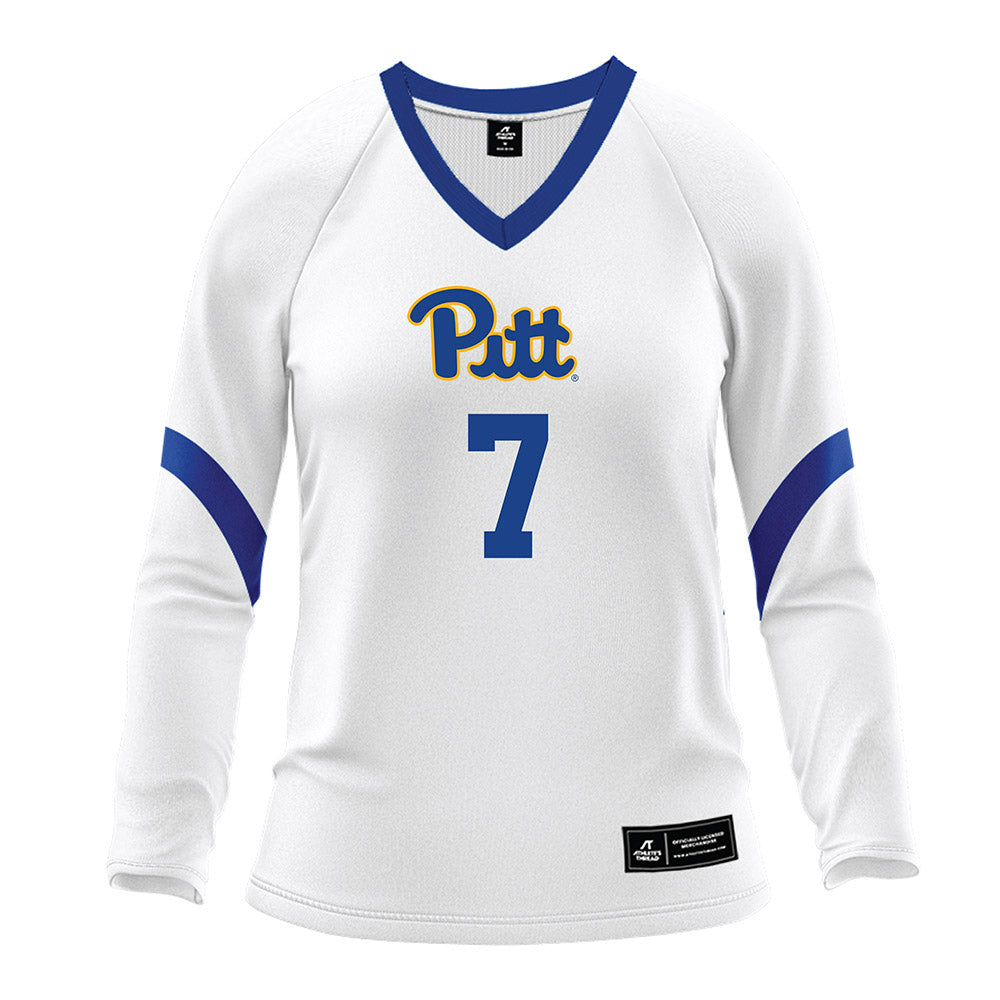 Pittsburgh - NCAA Women's Volleyball : Izzy Masten - White Volleyball Jersey-0