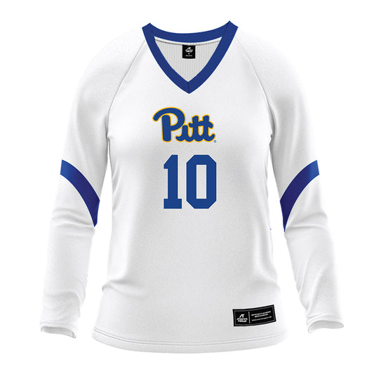 Pittsburgh - NCAA Women's Volleyball : Marina Pezelj - White Volleyball Jersey-0
