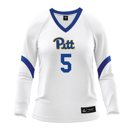 Pittsburgh - NCAA Women's Volleyball : Olivia Babcock - White Volleyball Jersey-0