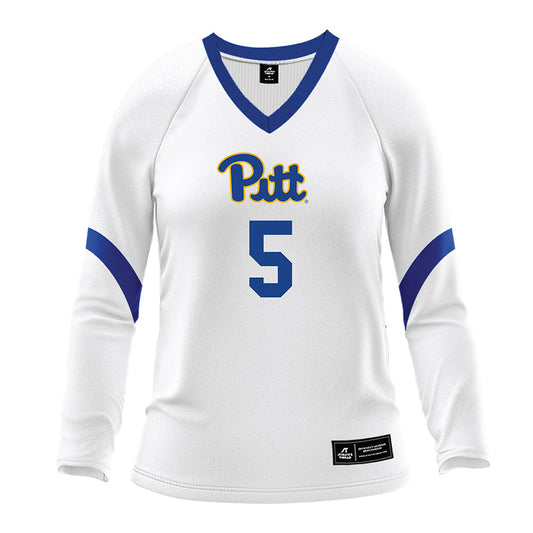 Pittsburgh - NCAA Women's Volleyball : Olivia Babcock - White Volleyball Jersey-0